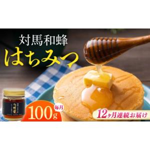 ふるさと納税 加工品等 はちみつ 長崎県 対馬市 全12回定期便 対馬 和蜂 はちみつ 100g×1本 《対馬市》 特定非営利活動法人 對馬次世代協議会（対馬コノソレ…