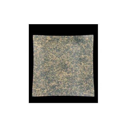 ふるさと納税 陶磁器・漆器・ガラス 和歌山県 高野町 波スクエアプレート L 乱糸（マット仕上げ）草...