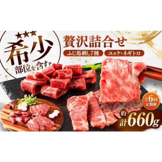 ふるさと納税 馬肉 熊本県 菊陽町  全6回定期便 ふじ馬刺し 贅沢詰合せ 3996 ／ 食べ比べ ...