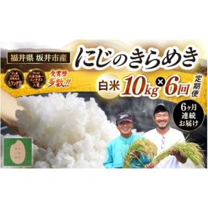 ふるさと納税 米 福井県 坂井市  先行予約 令和8年産・新米 定期便 6ヶ月連続お届け 坂井市産 にじのきらめき 白米 10kg (5kg×2袋)×6回 計60kg (田中農園) 2…｜ふるさとチョイス