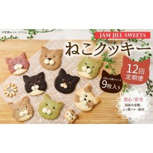 ふるさと納税 焼菓子・チョコレート クッキー 福岡県 嘉麻市 12回定期便 詰め合わせ ギフト JAM JILL SWEETS　ねこクッキーセット（9枚入り） 詰め合わせ ス…