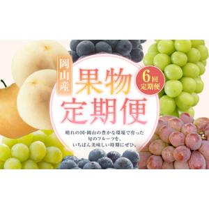 ふるさと納税 果物の詰合せ 岡山県 奈義町 6回定期便 白桃 マスカットオブアレキサンドリア 桃太郎ぶどう ニューピオーネ 晴王 紫苑 あたご梨 2026年7月上旬…