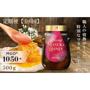 ふるさと納税 加工品等 はちみつ 愛知県 西尾市 定期便全６回 マヌカハニー MGO1050+ 500g ストロングマヌカハニー・T147