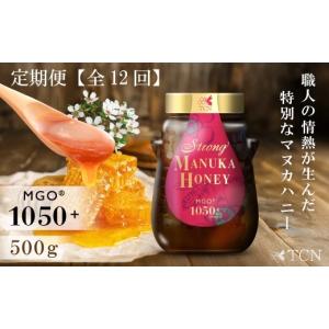 ふるさと納税 加工品等 はちみつ 愛知県 西尾市 定期便全12回 マヌカハニー MGO1050+ 500g ストロングマヌカハニー・T148