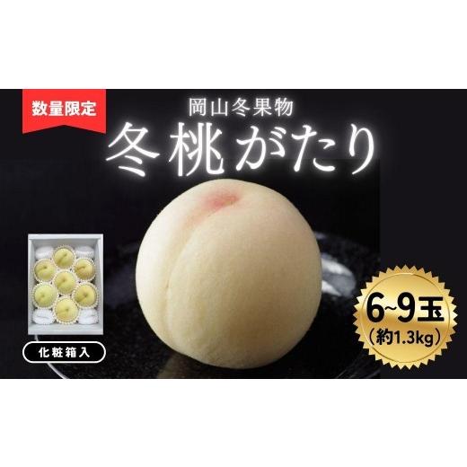 ふるさと納税 もも 岡山県 鏡野町 岡山冬桃がたり6〜9玉（計約1.3ｋｇ）化粧箱入