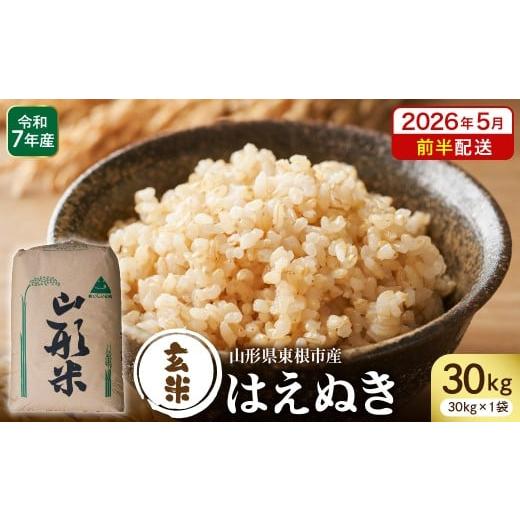 ふるさと納税 米 はえぬき 山形県 東根市  令和7年産 2026年5月前半発送 玄米 はえぬき30...
