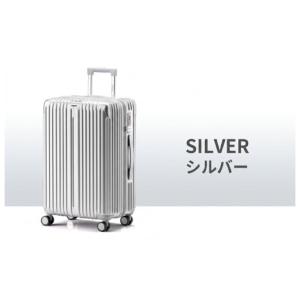 ふるさと納税 カバン 千葉県 松戸市 スーツケース Mサイズ シルバー キャリーバッグ キャリーケース スーツケース 拡張機能付き スーツケース キャスター 着脱…