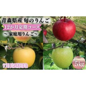 ふるさと納税 りんご 青森県 平川市 2027年7月発送開始 青森県産 りんご 12ヶ月定期便 約5kg 家庭用 1年間品種リレー 食べ比べセット 毎月配送 青森りんご 林…
