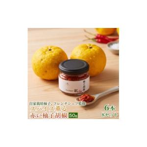 ふるさと納税 調味料・油 兵庫県 神河町 香りと辛みで料理に深みを スパイス薫る赤い柚子胡椒(瓶)50g ×6本 8セット 1736711