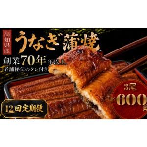 ふるさと納税 加工品等 高知県 南国市 12回 定期便 高知県産 うなぎ 蒲焼 3尾 | 国産 日本産 うな重 うな丼 鰻 ウナギ 有頭 蒲焼き かばやき 土用丑の日 土用…