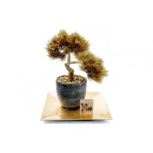ふるさと納税 花・苗木 兵庫県 神戸市 金箔盆栽 禅 人工観葉植物 フェイクグリーン
