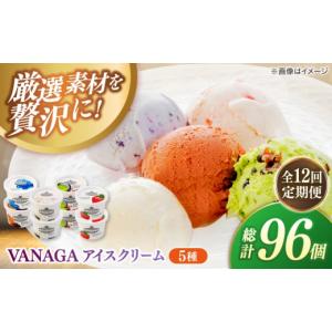 ふるさと納税 菓子 アイス 島根県 雲南市 全12回定期便 ご褒美アイスにぴったり VANAGA 5種類のアイスクリーム8個入り 島根県雲南市／木次乳業有限会社 AIBH0…