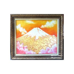 ふるさと納税 雑貨・日用品 絵画 静岡県 富士宮市 3670-114-01 純金箔の富士山画 「黄金の富士山 F20号」 洋画家 永月水人 作 油絵