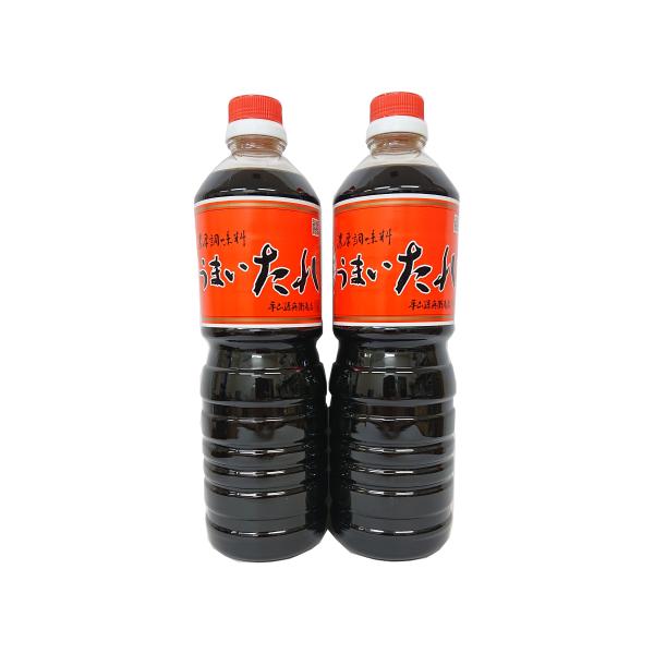 マルヒラ うまいたれ 1L × 2本 醤油 だし醤油 かつおだし めんつゆ  たれ 万能 濃厚 調味...