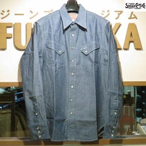 【売切れ】シュガーケーン　Sugar Cane　シャンブレー長袖ウエスタンシャツ【SC28191】125番色（ブルー）｜furutaka