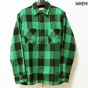 【売切れ】シュガーケーン　ネルシャツ　Sugar Cane　ツイルチェック長袖ワークシャツ【SC28952】グリーン｜furutaka