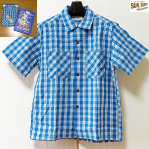 【売切れ】サンサーフ　Sun Surf　実名復刻 WATUMULL'S　PALAKA CHECK SHIRT【SS39127】ブルー｜furutaka