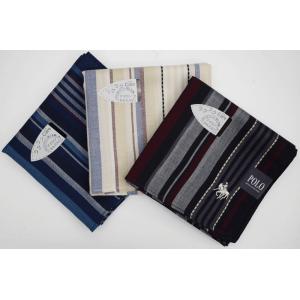 POLO ポロハンカチ メンズ しわになりにくい！ラクラクケアハンカチ　抗菌防臭