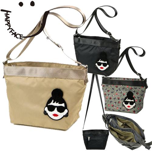 [メール便対応] ハッピーフェイス レディエマ ショルダーバッグ ３色展開(HAPPY FACE L...