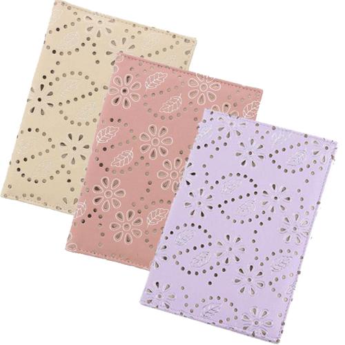 [メール便対応] 花 パンチング 保険証 お薬手帳ケース 花柄 ３色展開 (パスポートケース 母子手...