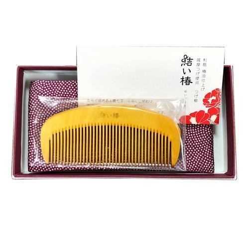 [メール便対応] 結い椿　薩摩つげ櫛　3寸　本つげ櫛 660-612（利島/椿油仕上げ/つげのクシ/...