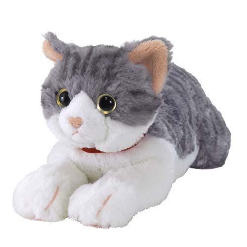 サンレモン ひざねこ S サバシロ P-7812 （猫のぬいぐるみ サバトラ ネコ 金目 ゴールドア...