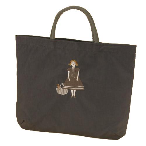 [メール便対応]俣野温子 ATSUKO MATANO（マタノアツコ）刺繍バッグ マイドール ブラウン...