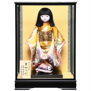 正絹市松人形】13号市松人形：正絹汕頭刺繍衣裳【おかっぱ】：小倉草園