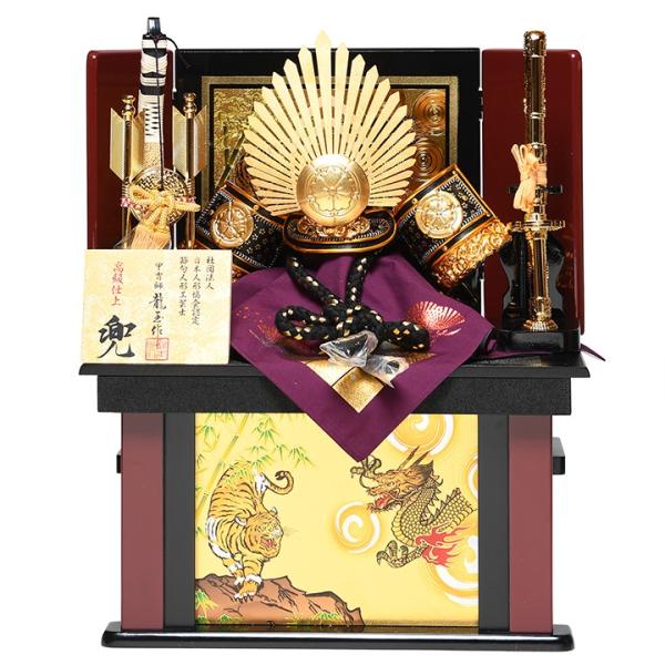 【コンパクト収納兜】【武将】10号織田信長公兜収納飾：龍玉作【五月人形】【兜飾り】