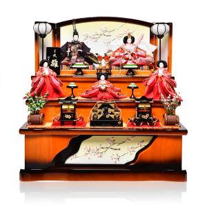 雛人形 五人飾】【雛人形】三段飾十番親王・三五官女揃：春華雛：伏見