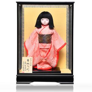 座り市松】【市松人形】13号市松人形：京友禅金駒刺繍衣裳：伊藤草園作