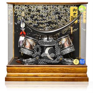 武将兜ケース】【五月人形】兜・鎧・大将ケース23号ブロンズ彫金大将