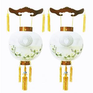 岐阜提灯「絹二重特選神代杉」 【20時間】一対 : 人形の伏見屋 - 通販