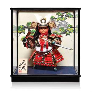 五月人形】【ご進物ケース】8号若武者:祝兜 :嘉房作【武者人形 五月人形】【ご進物ケース】8号若武者:祝兜 :嘉房作【武者人形