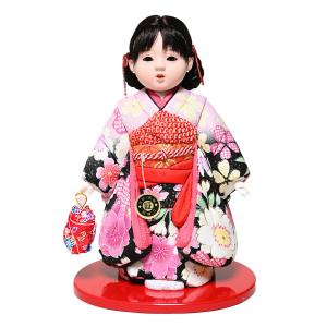 【木目込市松】【市松人形】6号木目込京都西陣友禅衣装市松：芳俊作【ひな人形】【浮世人形】