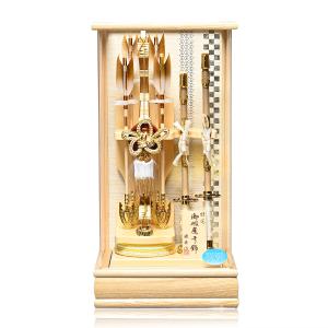 破魔弓】破魔弓13号白瑛[HAKUEI]白木塗パノラマケース:雅秀作【正月飾