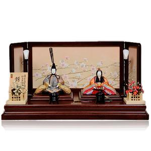 コードレス LED 雪洞/ぼんぼり 18cm 雛道具 屏風 毛氈 菱高三宝