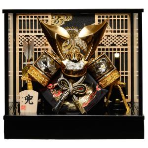 五月人形 久月 鎧平飾り 鎧飾り 高床飾り 金小札 正絹緋縅 15号 長鍬形