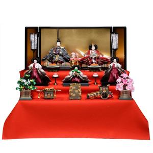 ひな祭り 伏見屋3段雛人形セット 送料込み 雛人形 五人飾】【雛人形】三段飾十番親王・三五官女揃：春華雛：伏見