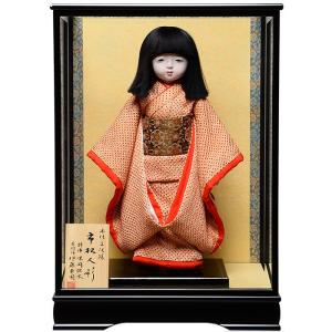 市松人形 小出松寿作(13号 尺二 切嵌金彩刺繍 FUKU-R4-117)お出迎え