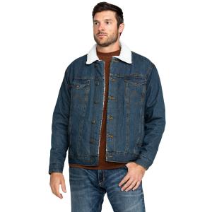 Wrangler 男性用 カントリー風シェルパ裏地付ジャケット US サイズ: L カラー: ブルー Wrangler Men's 並行輸入品｜fusion-f