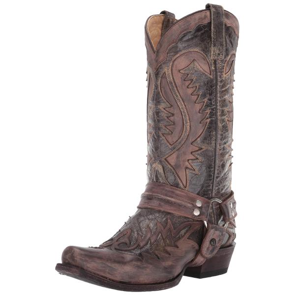 Stetson Men&apos;s Outlaw Distressed Harness Boot, Brow...