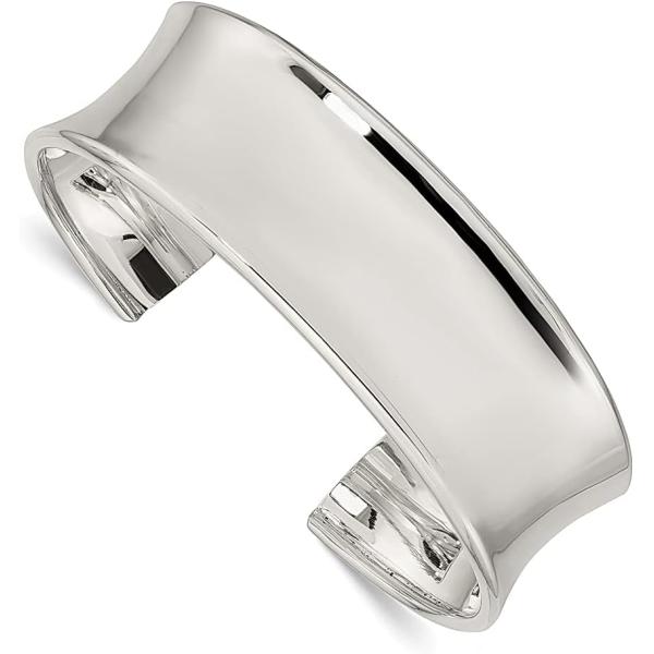 【並行輸入品】925スターリングシルバー 20mm カフバングルブレスレット 拡張可能 スタッカブル...
