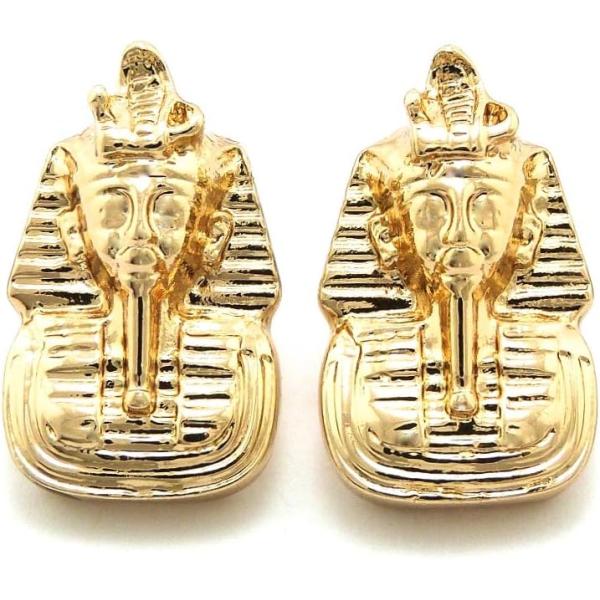 【並行輸入品】GWOOD ファラオ イヤリング ゴールドカラー ポストスタイル エジプト王 チュチュ...
