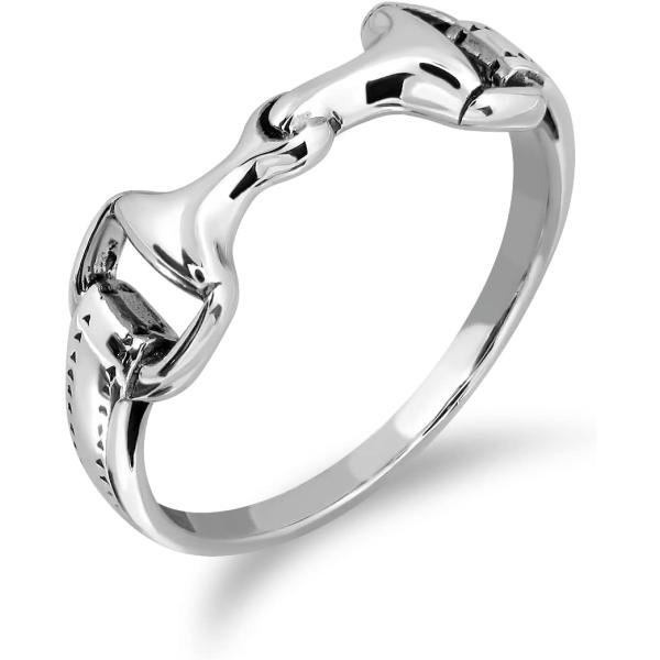 【並行輸入品】WithLoveSilverスターリングシルバー925ダブルHorse Bit Equ...