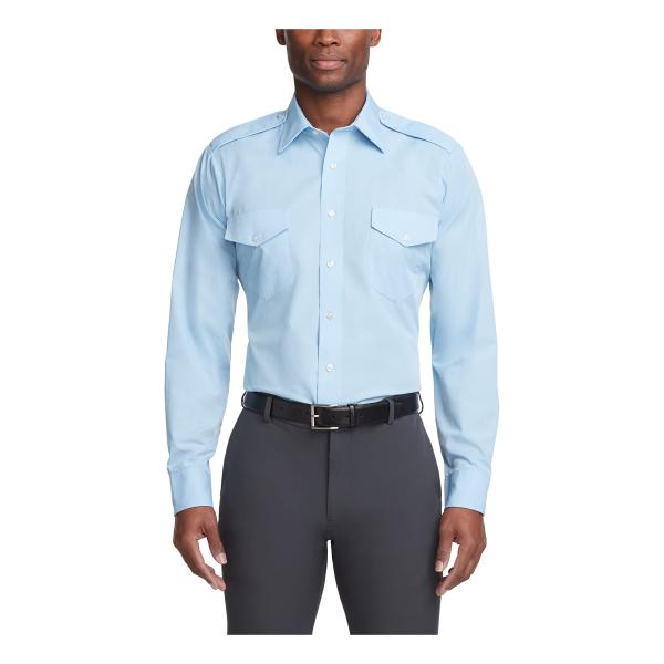 【並行輸入品】Van HeusenメンズドレスシャツレギュラーフィットAviatorシャツソリッドS...