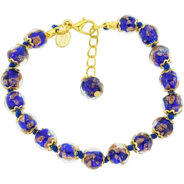【並行輸入品】GlassOfVenice ムラーノガラス ソマーソブレスレット - ネイビーブルー　