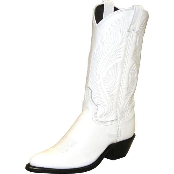 【並行輸入品】Abilene レディース ホワイト ウエスタンカウガールブーツ ラウンドトゥ US ...