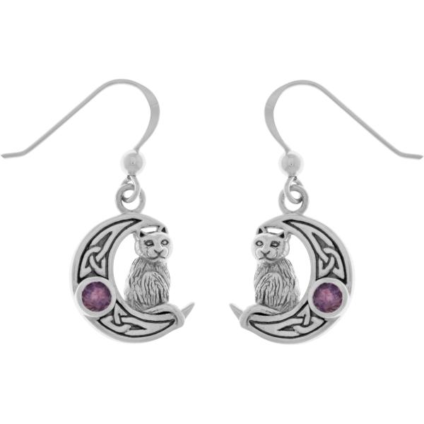 【並行輸入品】ジュエリートレンドスターリングシルバーケルトCrescent Moon Catダングル...