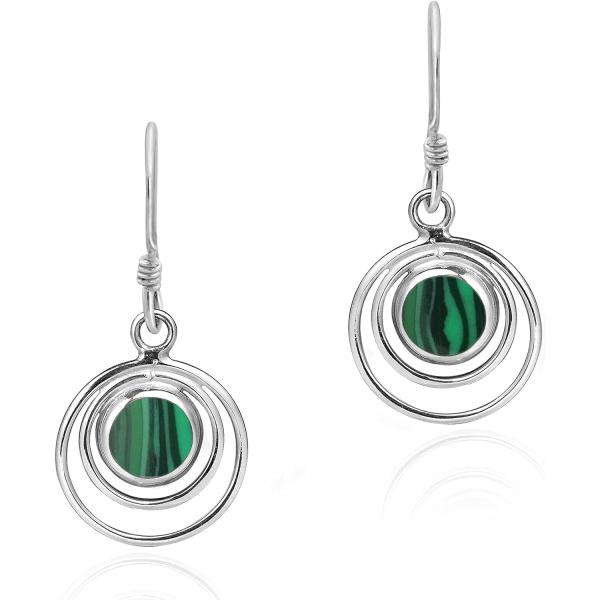 【並行輸入品】Cascading Orbits グリーンマラカイト .925スターリングシルバー ダ...